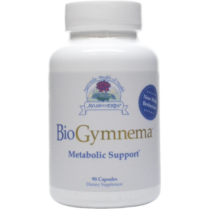 Ayush Herbs Bio Gymnema, 90 veg capsules, front of bottle