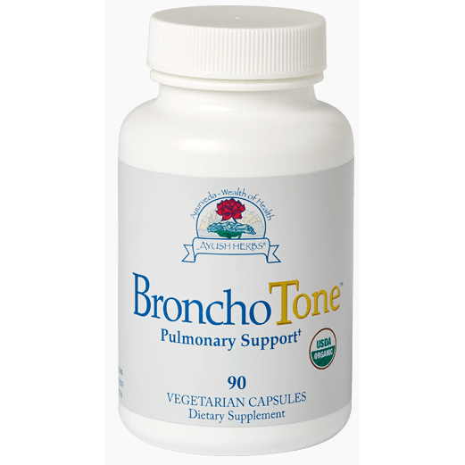 Ayush Herbs Bronchotone, 90 veg capsules, front of bottle