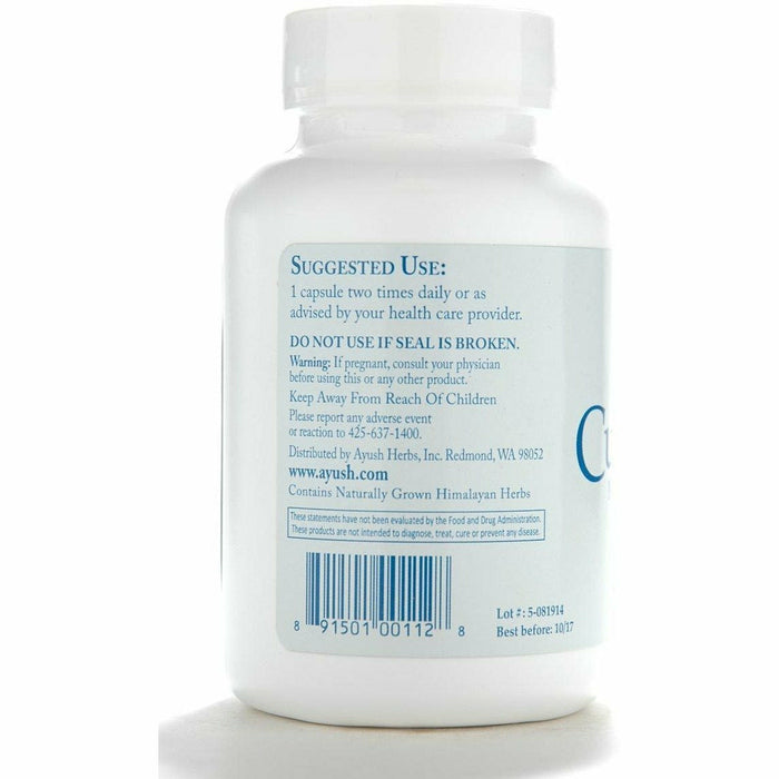 Ayush Herbs Curcumin 97% 90 veg capsules suggested use label