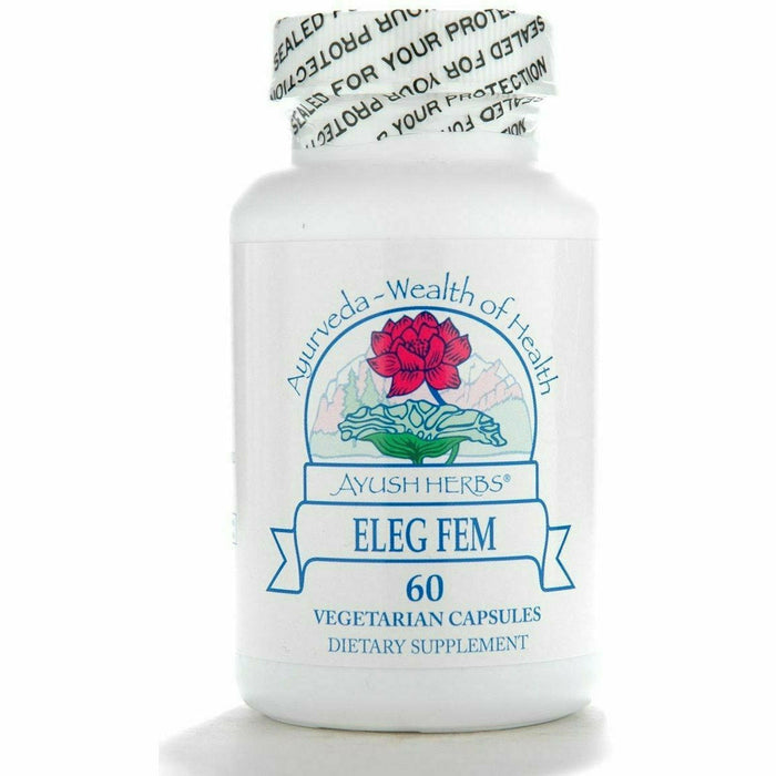 Ayush Herbs Eleg Fem, 60 veg capsules, front of bottle
