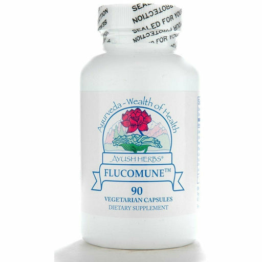 Ayush Herbs Flucomune, 90 veg capsules, front of bottle