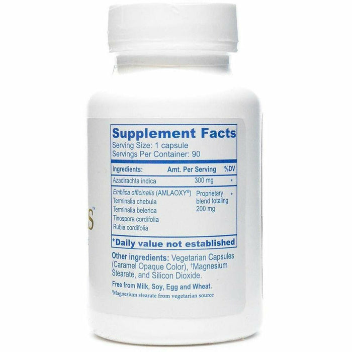 Ayush Herbs Neem Plus 90 veg capsules supplement facts label