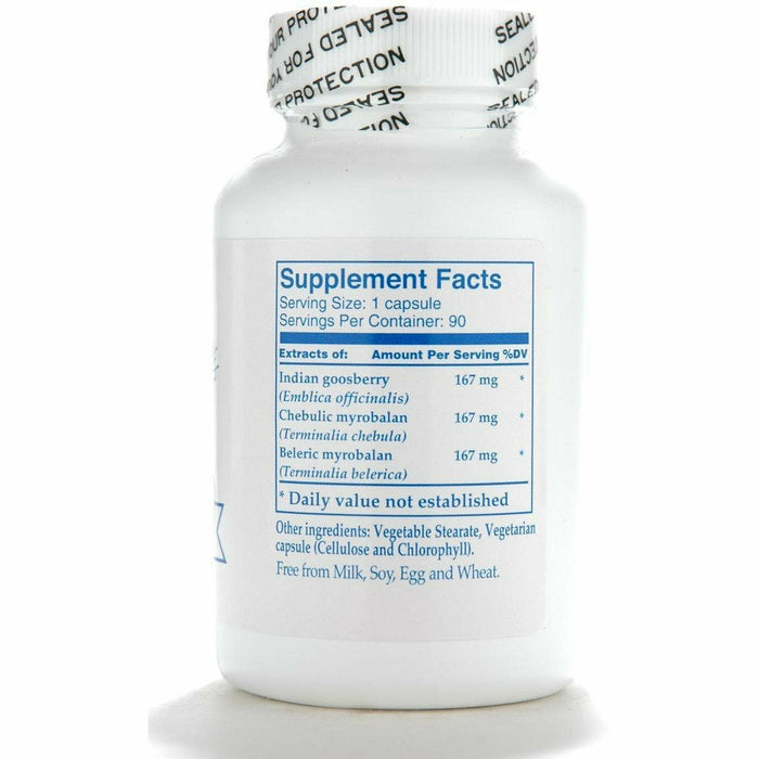Ayush Herbs Trifal 90 capsules supplement facts label