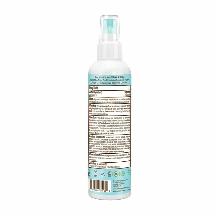 Babo Botanicals Baby Skin Mineral Sunscreen Spray SPF 30 6 fl oz drug facts label