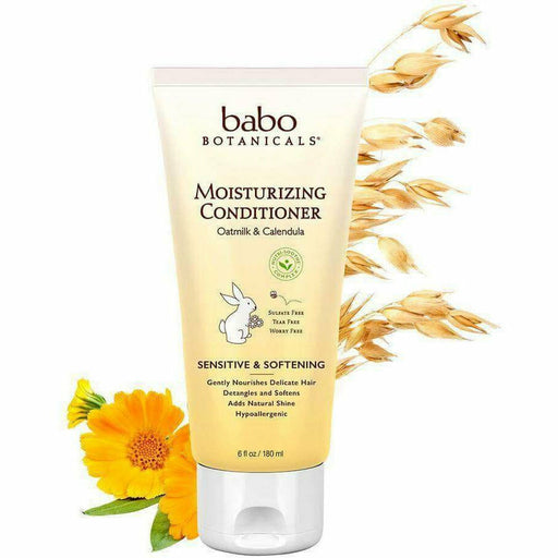 Babo Botanicals Moisturizing Conditioner, 6 fl oz, front of tube