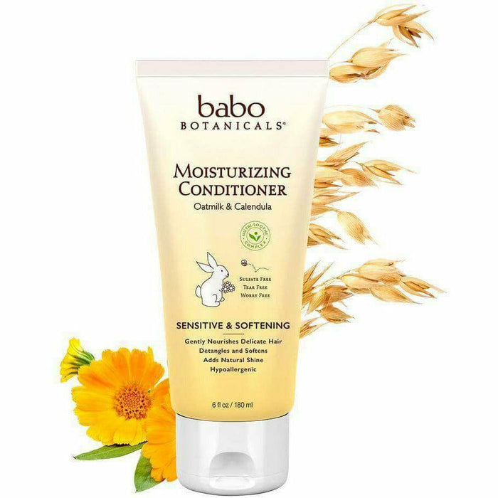 Babo Botanicals Moisturizing Conditioner, 6 fl oz, front of tube
