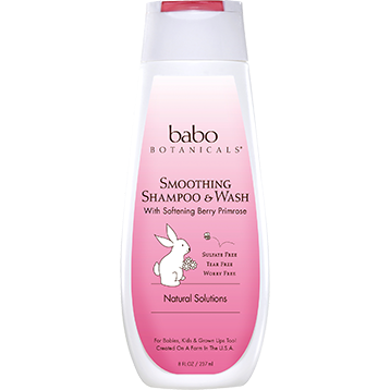 Babo Botanicals Smoothing Shampoo and Wash, 8 fl oz, front of bottle