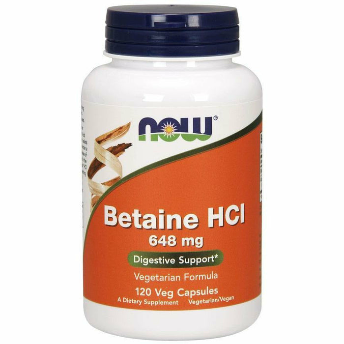 NOW, Betaine HCl 648 mg 120 caps