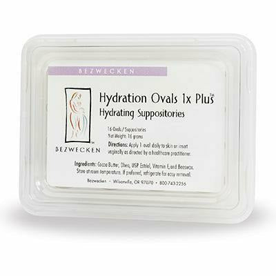Bezwecken Hydration Ovals 1X Plus, 16 suppositories, front of package