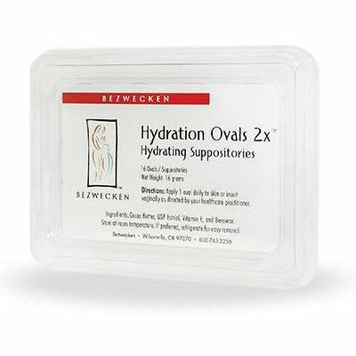 Bezwecken Hydration Ovals 2X, 16 suppositories, front of package