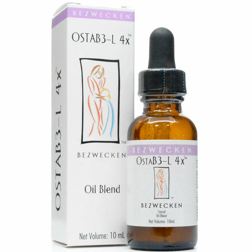 Bezwecken Ostab3-L 4X, 10 mL, front of dropper bottle and box
