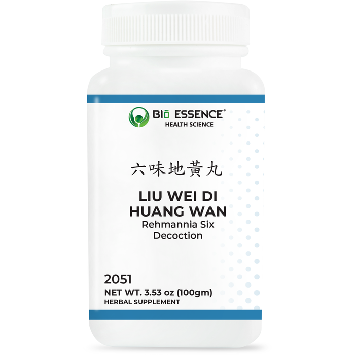 Bio Essence Health Science Liu Wei Di Huang Wan, 3.53 oz, front of bottle