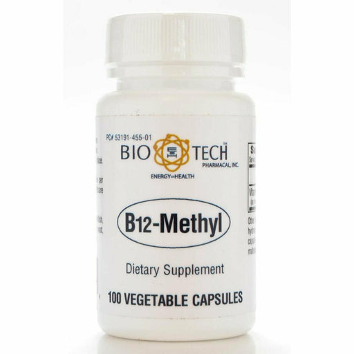 Bio-Tech B12-Methyl 1000 mcg, 100 vegetable capsules, front of bottle