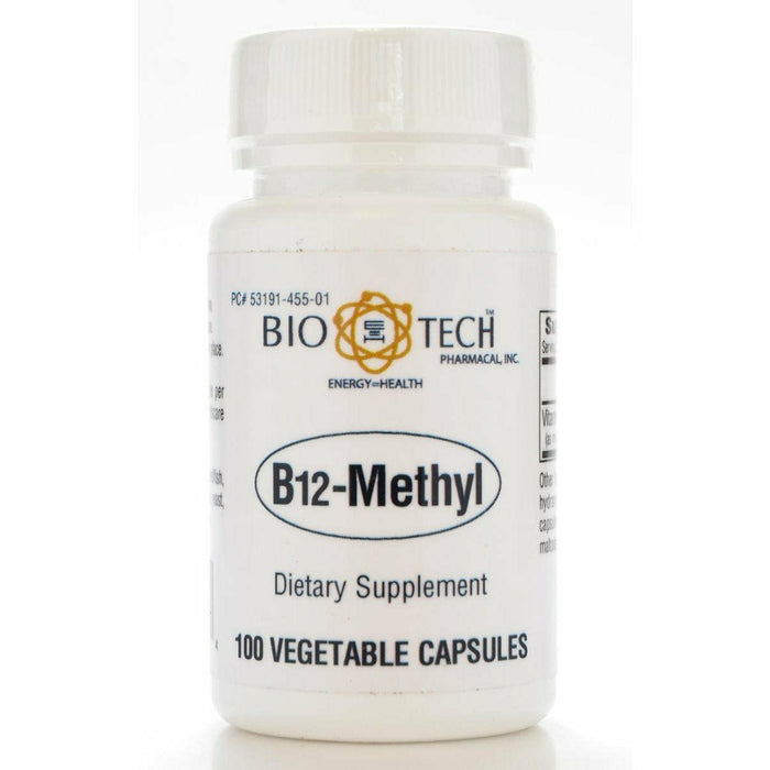 Bio-Tech B12-Methyl 1000 mcg, 100 vegetable capsules, front of bottle