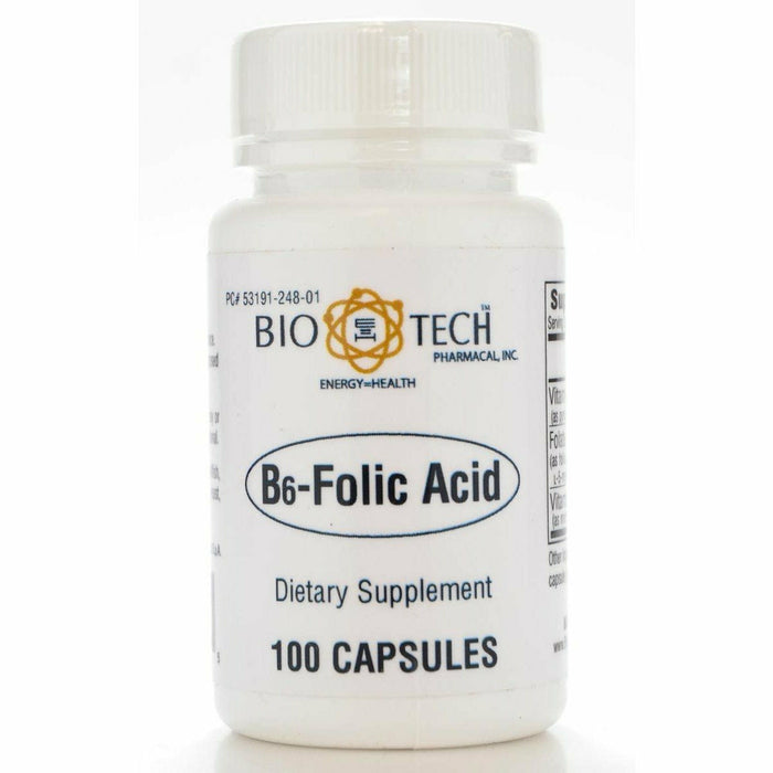 Bio-Tech B6-Folic Acid, 100 capsules, front of bottle
