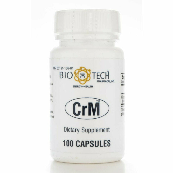 Bio-Tech CrM 200 mcg, 100 capsules, front of bottle