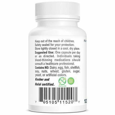Bio-Tech D3-K2 120 vegetable capsules label information panel