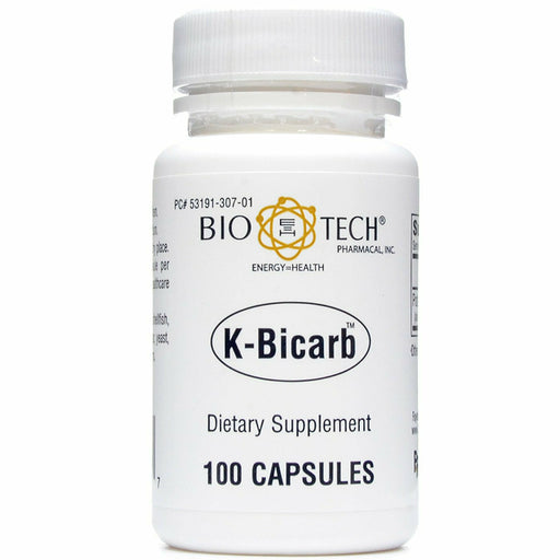 Bio-Tech K-Bicarb, 100 capsules, front of bottle