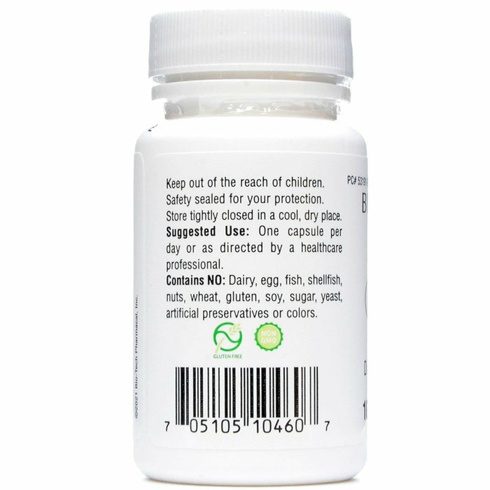Bio-Tech K-Bicarb 100 capsules label information panel