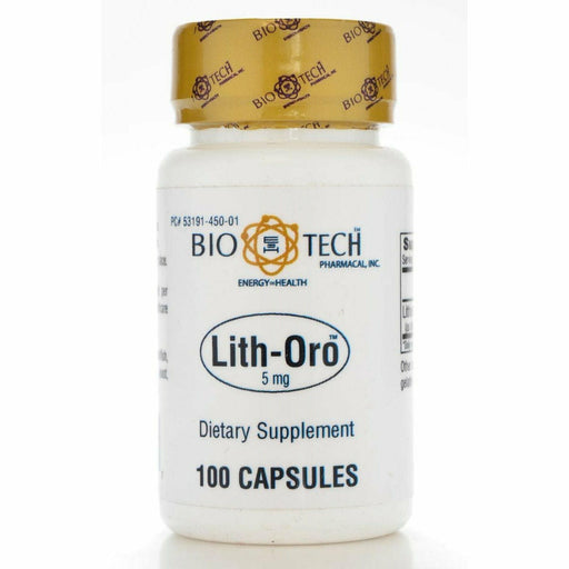 Bio-Tech Lith-Oro 5 mg, 100 capsules, front of bottle