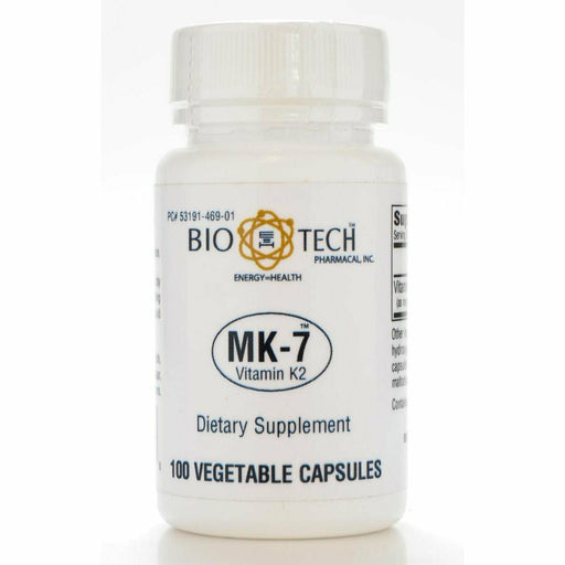 Bio-Tech MK-7 (Vitamin K2) 150 mcg, 100 vegetable capsules, front of bottle
