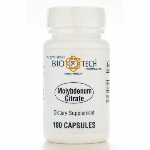 Bio-Tech Molybdenum Citrate 30 mcg, 100 capsules, front of bottle
