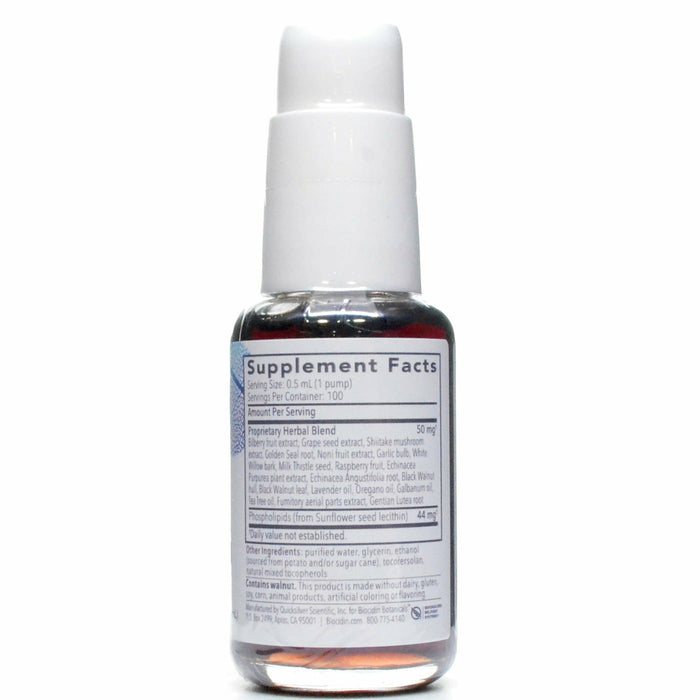Biocidin Botanicals Biocidin LSF 1.7 fl oz supplement facts label