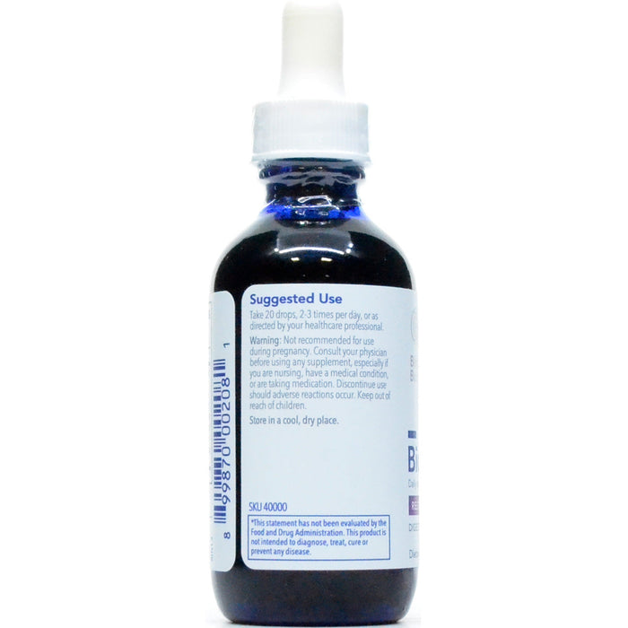 Biocidin Botanicals Biotonic Adaptogenic Tonic 2 fl oz suggested use label