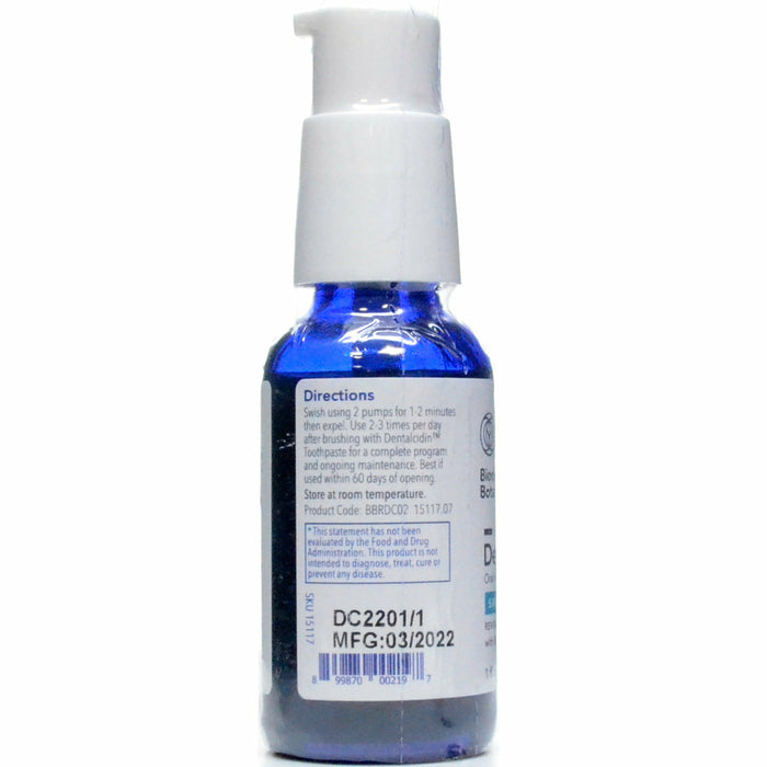 Biocidin Botanicals Dentalcidin LS Oral Care Solution 1 fl oz suggested use label