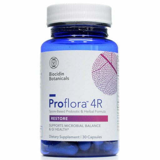 Biocidin Botanicals ProFlora4R Probiotic, 30 capsules, front of bottle