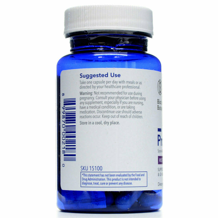 Biocidin Botanicals ProFlora4R Probiotic 30 capsules suggested use label