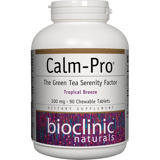 Bioclinic Naturals Calm-Pro, 90 chewable tablets, front of bottle