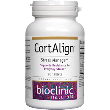 Bioclinic Naturals CortAlign Stress Manager, 90 tablets, front of bottle