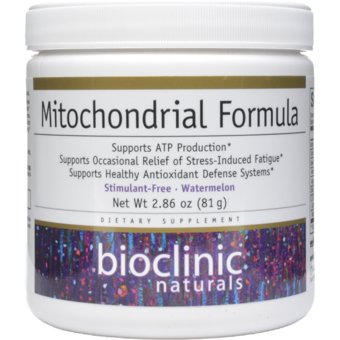 Bioclinic Naturals Mitochondrial Formula, 2.86 oz, front of jar