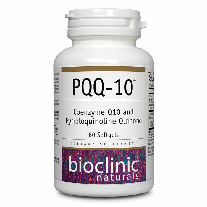 Bioclinic Naturals PQQ-10, 60 softgels, front of bottle