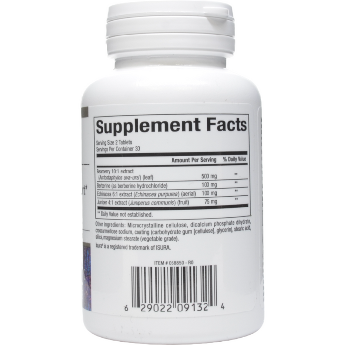 Bioclinic Naturals Urinary-Pro 60 tablets supplement facts label