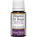 Bioclinic Naturals Vitamin D3 Drops 25 mcg, 0.5 fl oz, front of bottle