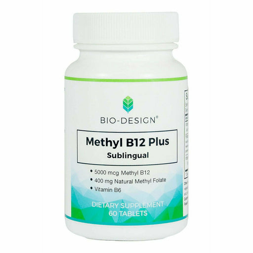 Biodesign Methyl B12 Plus 5000 mcg, 60 tablets, front of bottle