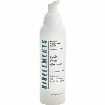 Bioelements Flash Foam Cleanser, 6.5 fl oz, front of pump bottle