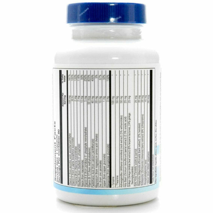 BioGenesis AdrenoActive 60 veg capsules supplement facts label