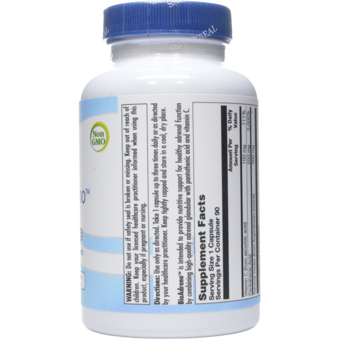 BioGenesis Bio-Adreno 90 capsules suggested use label