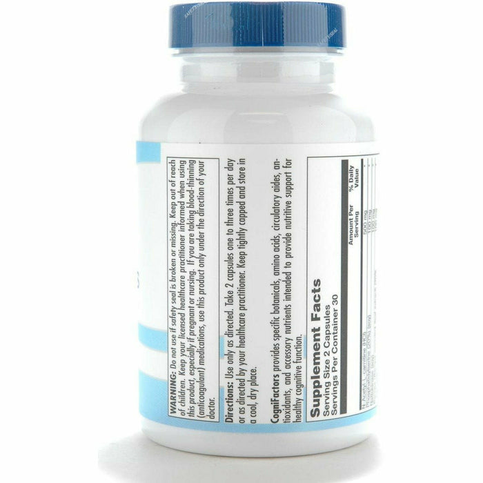 BioGenesis CogniFactors 60 veg capsules side label