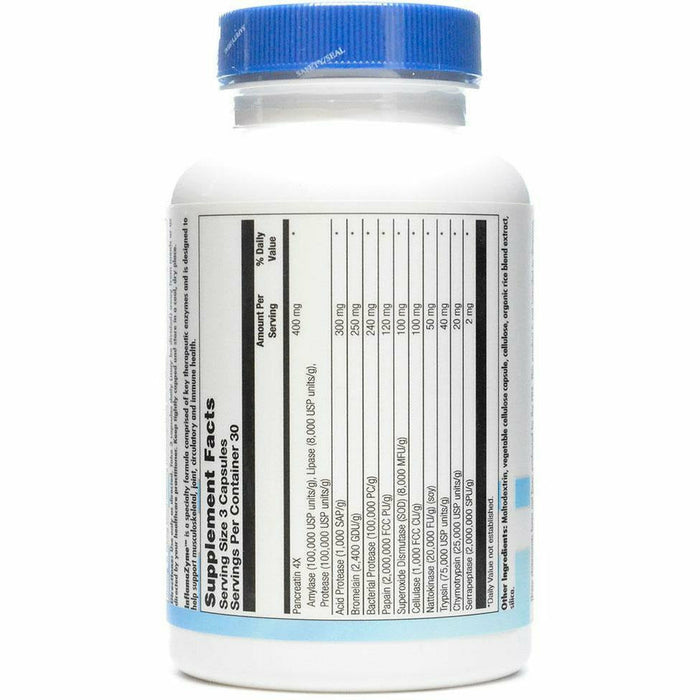 BioGenesis InflamaZyme 90 veg capsules side label