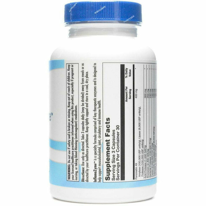 BioGenesis InflamaZyme 90 veg capsules supplement facts label