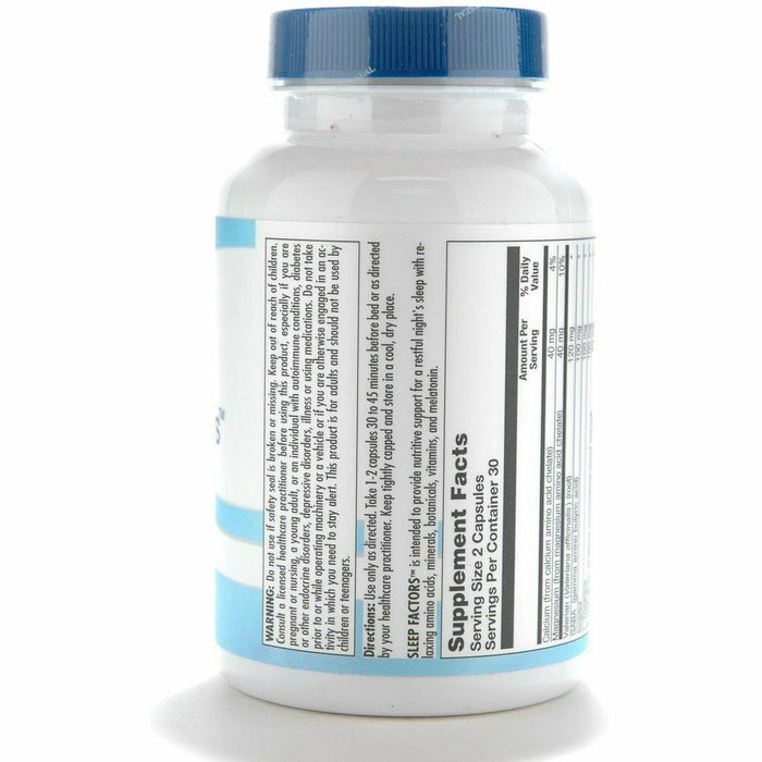 BioGenesis Sleep Factors 60 veg capsules side label