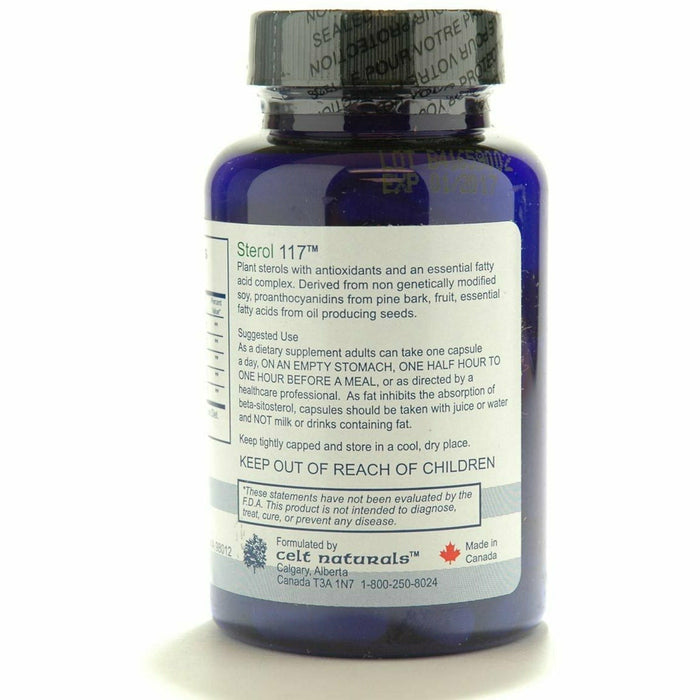 BioGenesis Sterol 117 60 veg capsules supplement facts label