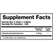 BioMatrix DHEA 30 ml supplement facts label