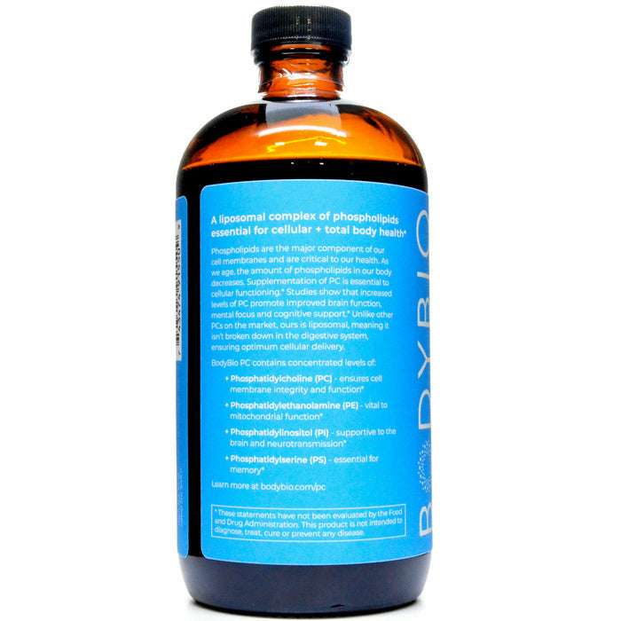 BodyBio PC 16 fl oz suggested use label