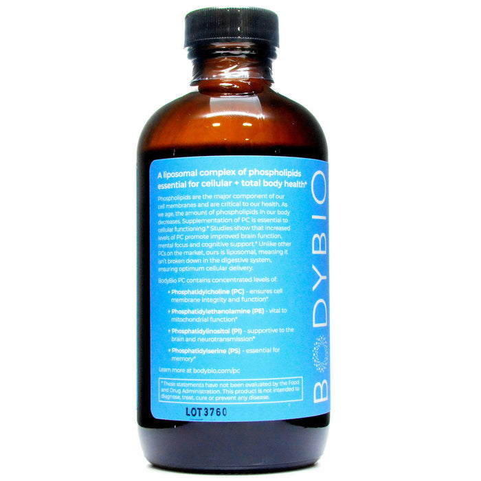 BodyBio PC 8 fl oz suggested use label