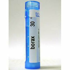 Boiron Borax 30C, 80 pellets, front of tube